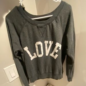 Gray LOVE women sweatshirt